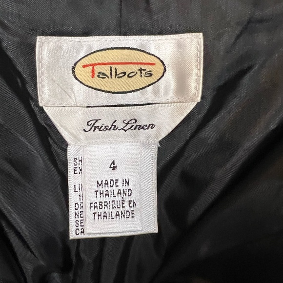 Vintage Talbots Irish Linen High-Waisted Pants Black Size 4 - Picture 5 of 6